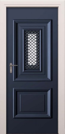 xlvd02_Voordeur rooster strak blauw - voorbeeld